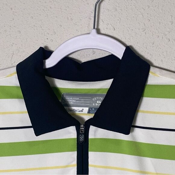 Cutter & Buck Green Bay Packers CB Dry Tec Striped Polo Shirt Men's Size Large - Picture 13 of 16